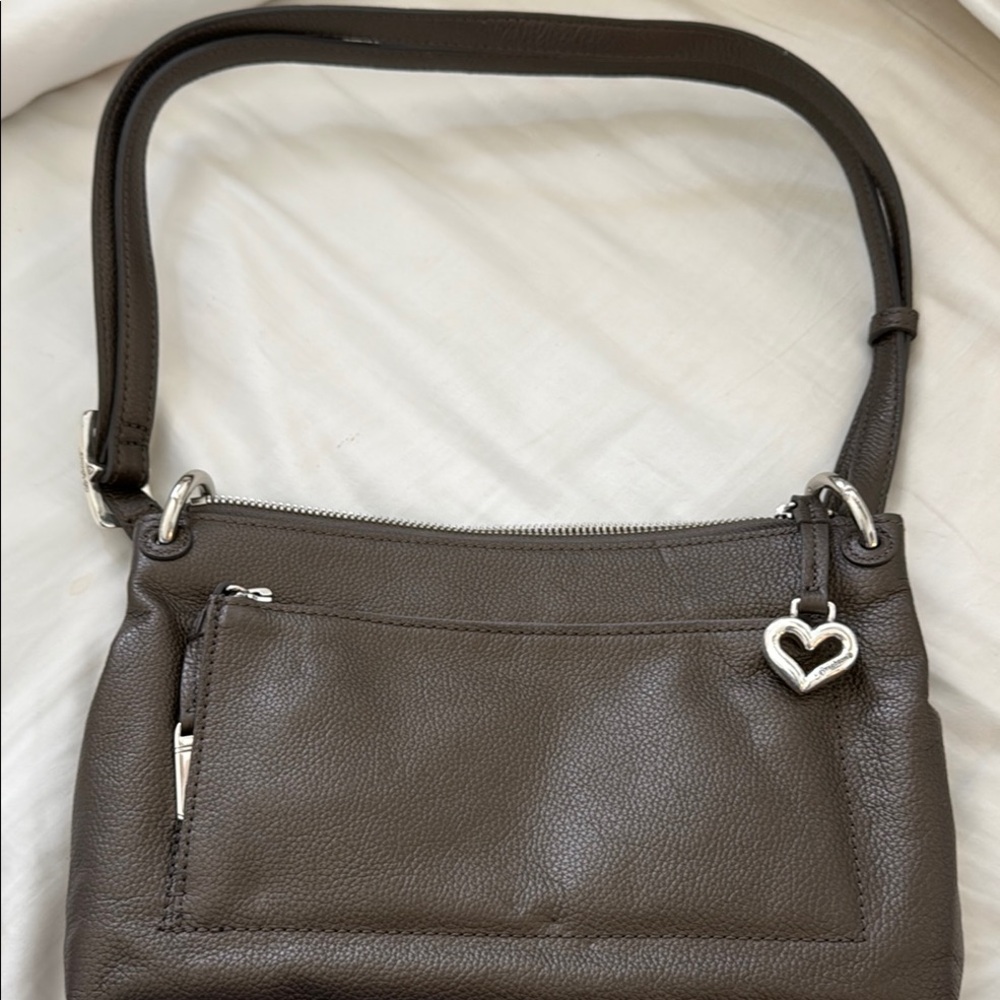 Elegant Brown Leather Shoulder Bag